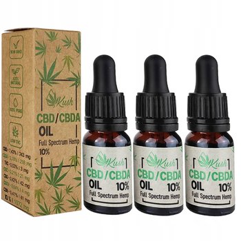 10% olejek KONOPNY CBD + CBDA | THC CBG CBN | RAW Full Spectrum | 3 x 10ml - Kush CBD