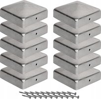 10 X Nakładki Osłony Nasadki Na Słupki Drewniane 71X71Mm Metalowe Cynkowane inna (Inny)