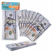 100 DOLARÓW PLIK BANKNOTÓW DO GRY NAUKI ZABAWY DOLARY PIENIĄDZE FAŁSZYWE Midex