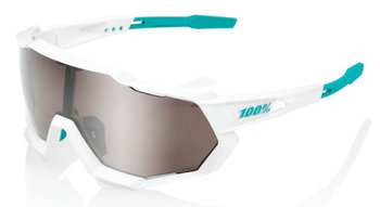 100% Okulary, Speedtrap BORA Hans Grohe Team White - HiPER Silver Mirror Lens (Szkła Srebrne Lustrzane, przepuszczalność światła 13% + Szkła Przeźroczyste, przepuszczalność światła 93%) - 100%