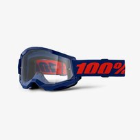 100 PROCENT GOGLE STRATA 2 NAVY - CLEAR LENS - KOLOR GRANATOWY/CZERWONY SZYBKA PRZEŹROCZYSTA Inna marka