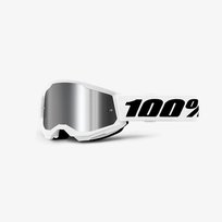 100 PROCENT GOGLE STRATA 2 WHITE - MIRROR SILVER LENS - KOLOR BIAŁY/CZARNY SZYBKA SREBRNE LUSTRO Inna marka