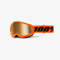100 PROCENT GOGLE STRATA 2 YOUTH JUNIOR NEON ORANGE - MIRROR TRUE GOLD LENS - KOLOR POMARAŃCZOWY/CZARNY SZYBKA ZŁOTE LUSTRO Inna marka