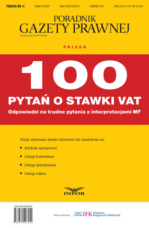 100 Pytań O Stawki VAT - Opracowanie Zbiorowe | Książka W Empik