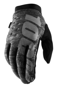 100%, Rękawiczki kolarskie, Bisker Cold Weather Glove Heather grey, czarny, rozmiar M  - 100%