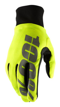 100%, Rękawiczki kolarskie, Hydromatic Waterproof Glove neon yellow, żółty, rozmiar M  - 100%
