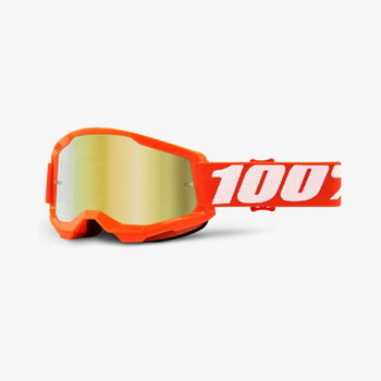 100% Strata 2 Orange - Mirror Gold Lens Kolor Pomarańczowy Szybka Złote Lustro - 100%