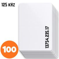 100 SZT. KARTA DOSTĘPU RFID 125 kHz ZBLIŻENIOWA ID UNIKALNA UNIQUE DOMOFON