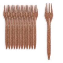 100 szt Widelec WPC Ciemny wielokrotnego użytku