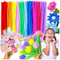 100 SZTUK DRUCIKI KREATYWNE KOLOROWE MIX WYCIORY OZDOBNE PLUSZOWE 30 CM