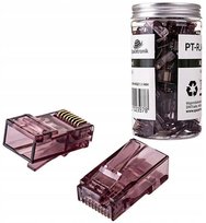 100 x Wtyki RJ45 Przelotowy Kat.6 UTP Złącza Wtyczki LAN RJ-45 Pass Through Spacetronik
