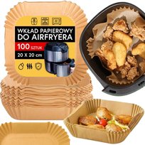 100X WKŁAD AIR FRYER PAPIER WKŁADY PAPIEROWE DO FRYTKOWNICY BEZTŁUSZCZOWEJ Lewer