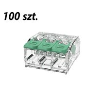 100xZłączka instalacyjna z dźwignią do wszystkich rodzajów przewodów maks. 4mm² 3-przew. EDO413 EDO Technic