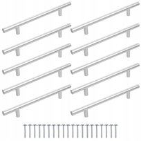 10szt Uchwyt meblowy reling Srebrny 200/128 wkręty