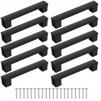 10szt Uchwyt meblowy UC 128mm czarny mat + wkręty