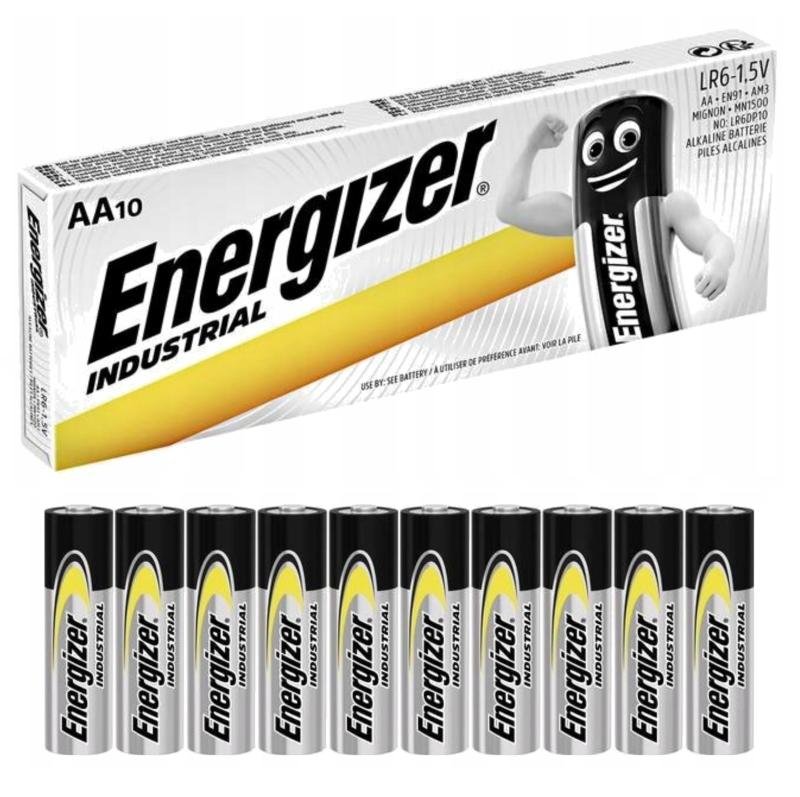 10x Bateria Alkaliczna AA 10szt. Energizer 1,5 V Baterie Paluszki do Pilota