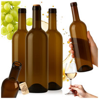 10x Butelki na wino 750 ml Bordeaux Butelka szklana do wina nalewki cydry