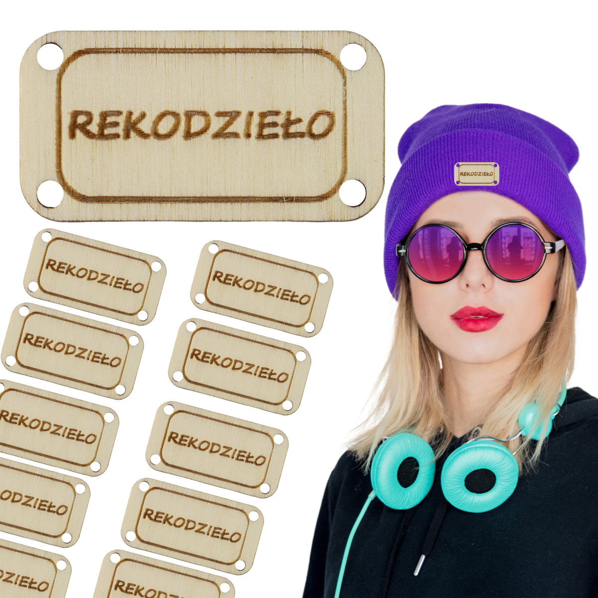 X Handmade Drewniane Tabliczki Metki R Kodzie O Decortrend Sklep