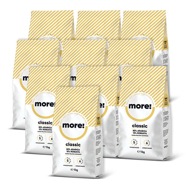 10x Kawa Astra More Classic ziarnista 1kg ASTRA COFFEE & MORE Sklep