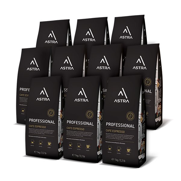 10x Kawa Astra Professional Espresso ziarnista 1kg ASTRA COFFEE