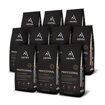 10x Kawa Astra Professional Espresso ziarnista 1kg - ASTRA COFFEE & MORE