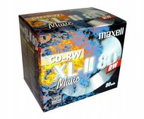 10x PŁYTA MAXELL CD-RW MUSIC XL II 80min AUDIO WIELOKROTNEGO ZAPISU