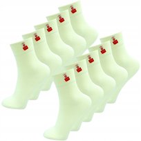 10x Skarpety Damskie MEDYCZNE Długie BAWEŁNA 97% Skarpetki Ecru 38-41