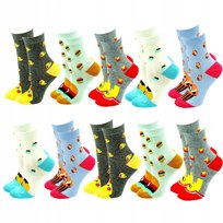 10x Skarpety Długie Skarpetki Kolorowe Damskie Bawełniane Bawełna 39-41