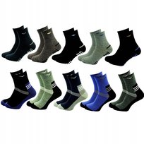 10x Skarpety Męskie BEZUCISKOWE RÓŻNE WZORY Skarpetki Bawełna 95% 40-43