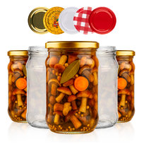 10x Słoiki Szklane 320 Ml Na Dżem, Przetwory, Suszone Grzyby, Ogórki Miód Sos Słoik + E-BOOK
