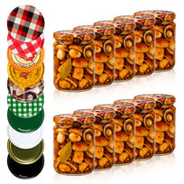10x SŁOIKI SZKLANE 540 ML NA DŻEM, MIÓD, OGÓRKI, PRZETWORY, GRZYBY + ZAKRĘTKI FI 82 MM 