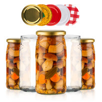 10x SŁOIKI SZKLANE NA PRZETWORY MIÓD PRZECIER SŁOIK NA DŻEMY GRZYBY 470ML + ZAKRĘTKI fi 66 mm + EBOOK
