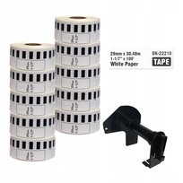 10x Taśma DK-22210 29mm 30,48m uchwyt QL600 QL700 QL800 QL810 QL1100