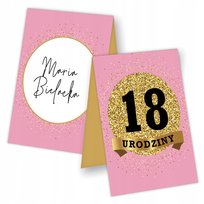 10x WINIETKI NA 18 URODZINY osiemnastkę - 18 lat - premium - RÓŻOWY