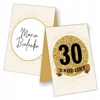 10x WINIETKI NA 30 URODZINY trzydziestkę - 30 lat - premium - KREMOWY