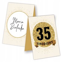 10x WINIETKI NA 35 URODZINY - 35 lat - premium - KREMOWY