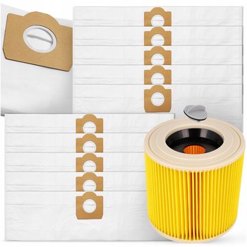 10x WORKI DO ODKURZACZA FILTR KARCHER WD3 PRZEMYSŁOWEGO BUDOWLANEGO 3.200 - Filterlux