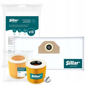 10x Worki + filtr do odkurzacza karcher wd3.200 wd2 mv3 kwd v12 v-15 v-17 - Sillar