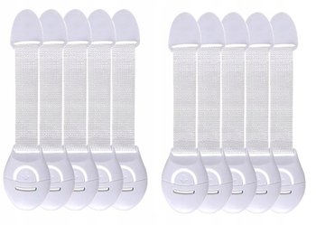 10X Zabezpieczenia Szafek Blokada Szuflad Mebli Drzwi Przed Dziećmi Trzyma+ - Lewer