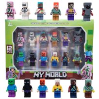 12 FIGUREK Z GRY MINECRAFT ZESTAW LUDZIKÓW Z KLOCKÓW MY WORLD FIGURKI LUDZIKI Z KLOCKÓW