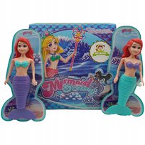 12 sztuk LALKA SYRENKA laleczka do KĄPIELI pływająca NAKRĘCANA rude włosy