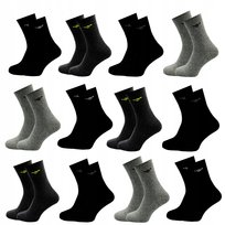 12 x Skarpety Męskie BEZUCISKOWE GRUBE TERMICZNE CIEPŁE Bawełna 95% 42-46