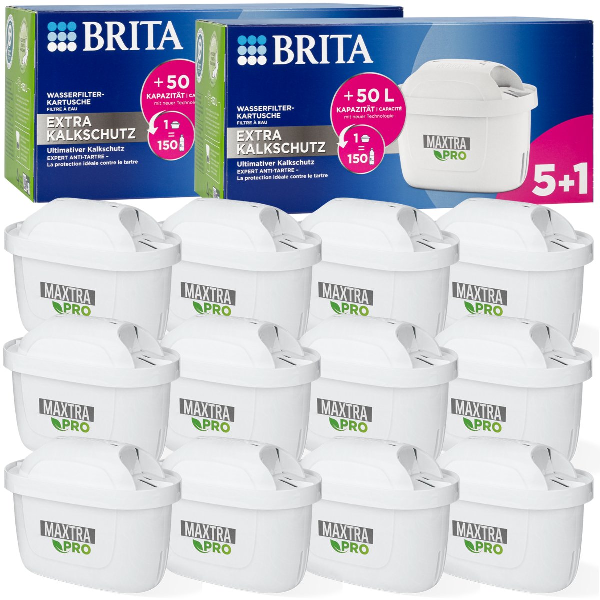 BRITA 6 X BRITA Maxtra Pro-filterpatronen, Extra Anti-kalk