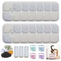 12X Filtry Kwadratowe Wymienne Poidełka Fontanny Catit Pixi Dla Kota 8,5Cm