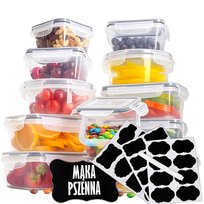 12x POJEMNIK NA ŻYWNOŚĆ LUNCHBOX ŚNIADANIÓWKA ZESTAW DO MIKROFALI LODÓWKI