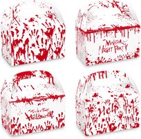 12x Pudełko prezentowe na cukierki Torebki na upominki HALLOWEEN -wzór Krew