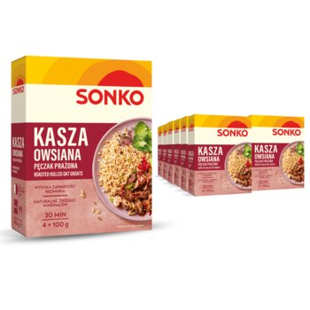 12x SONKO Kasza owsiana prażona pęczak 4x100g - Sonko