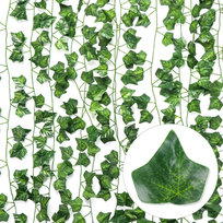 12X Sztuczny Bluszcz Na Ścianę Ozdobna Roślina Wisząca 25M