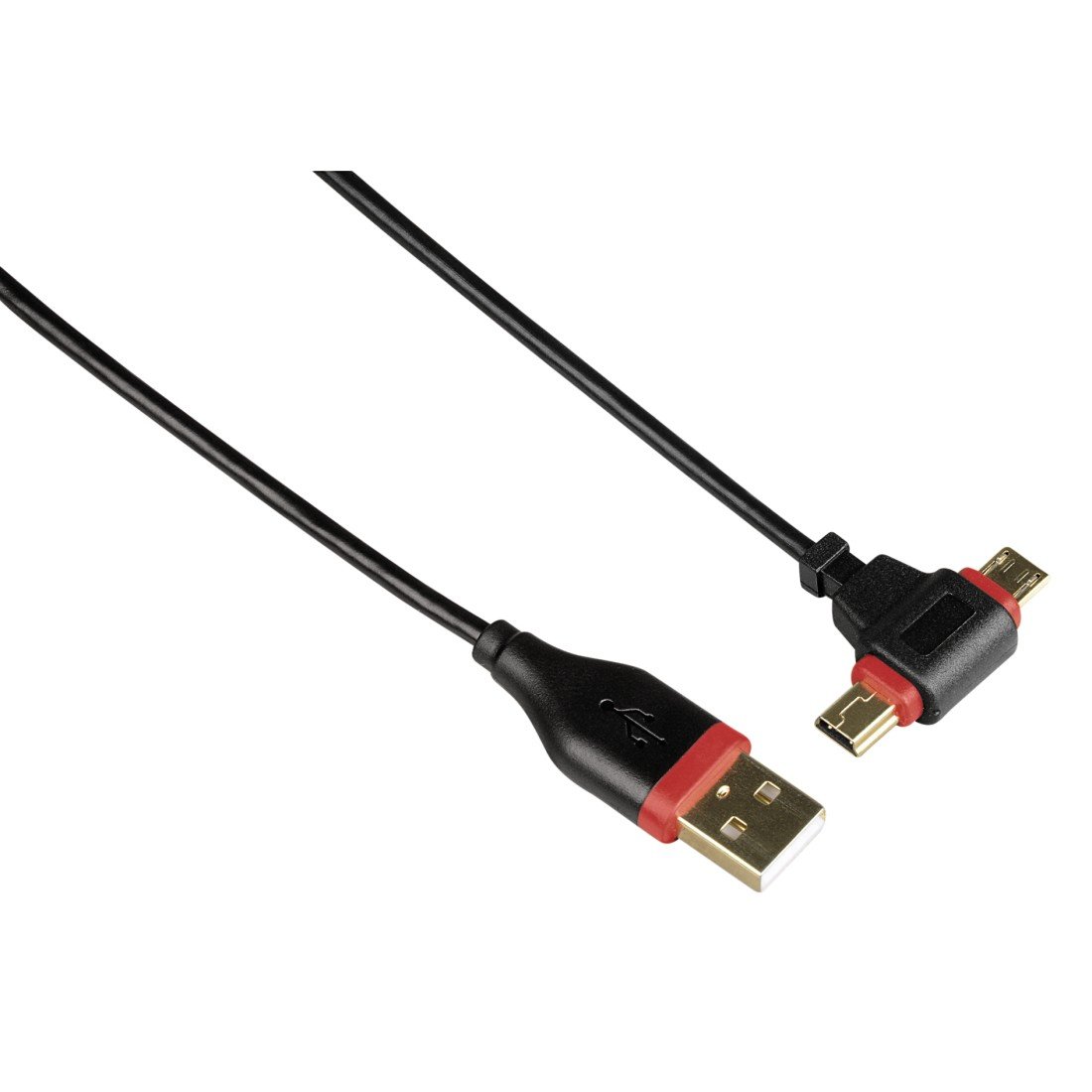 Kabel 2w1 HAMA USB A Wtyczka - Mini/ Micro USB B Wtyczka , 0.75 M ...