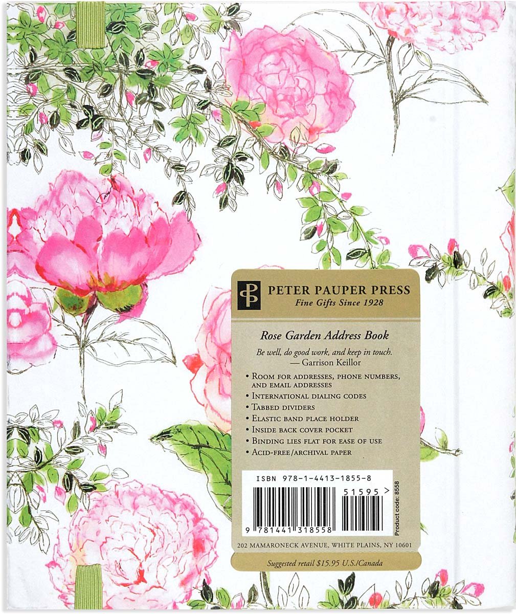 Peter Pauper Press, Adresownik, Ogród Róż, 175 stron Peter Pauper